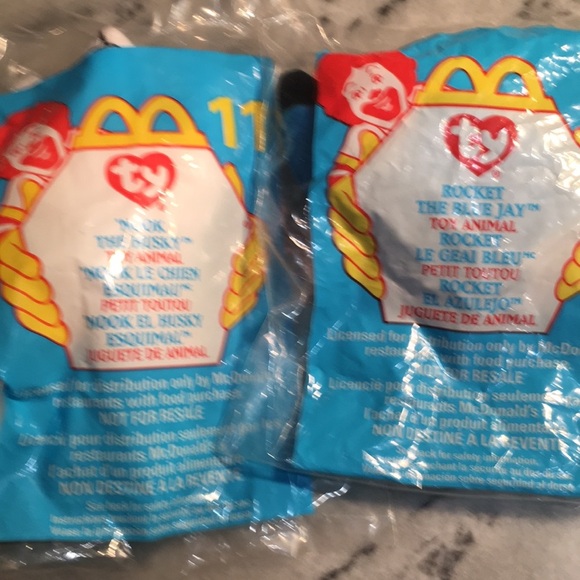 😂Two McDonald’s Teenie Babies - Picture 1 of 2